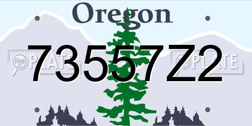 73557Z2 Oregon License Plate