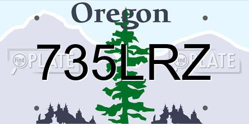 735LRZ Oregon License Plate