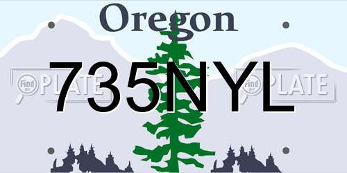 735NYL Oregon License Plate