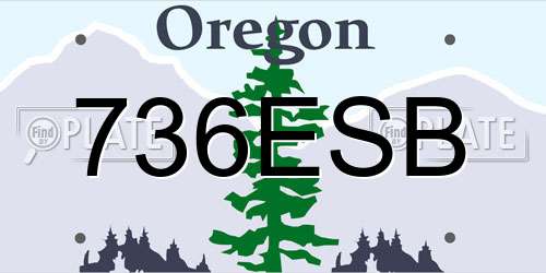 736ESB Oregon License Plate