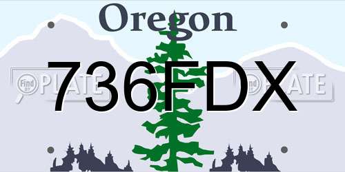 736FDX Oregon License Plate