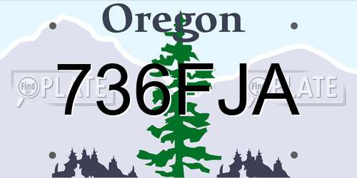 736FJA Oregon License Plate