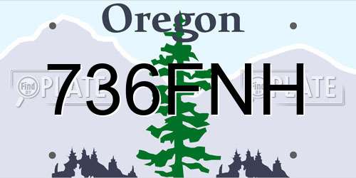 736FNH Oregon License Plate