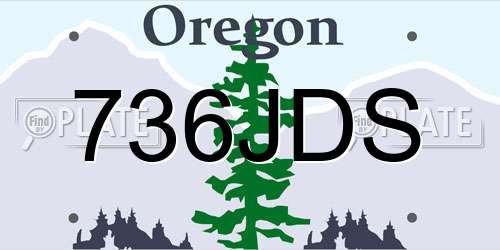 736JDS Oregon License Plate