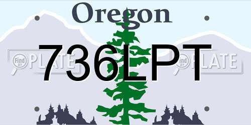 736LPT Oregon License Plate