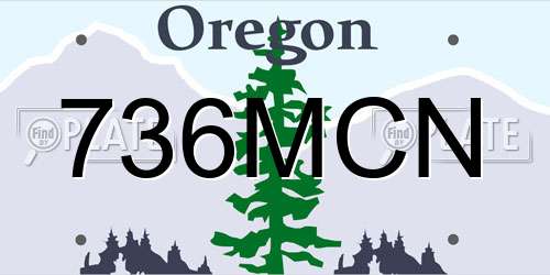 736MCN Oregon License Plate