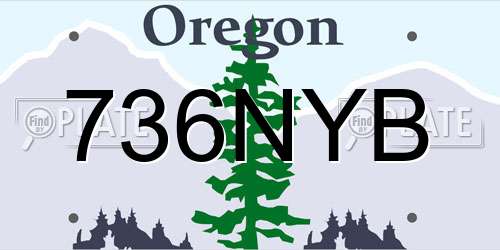 736NYB Oregon License Plate