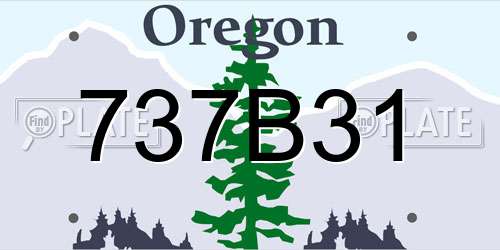 737B31 Oregon License Plate