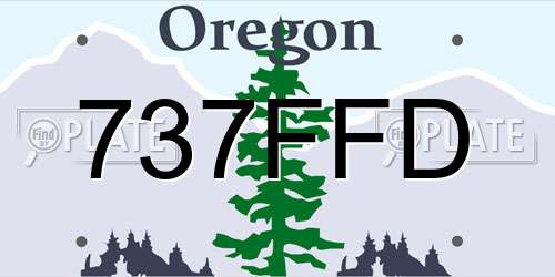 737FFD Oregon License Plate