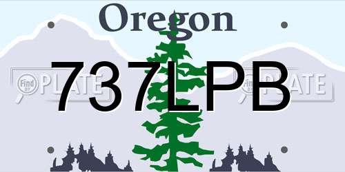 737LPB Oregon License Plate