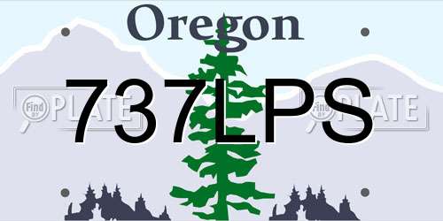 737LPS Oregon License Plate