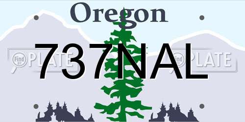 737NAL Oregon License Plate