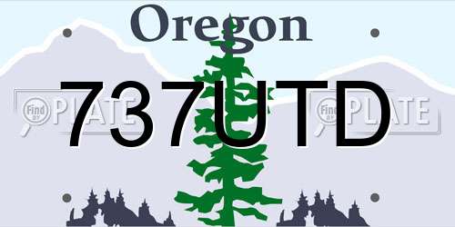 737UTD Oregon License Plate
