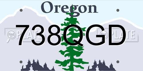 738QGD Oregon License Plate