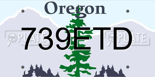 739ETD Oregon License Plate