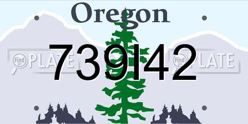 739I42 Oregon License Plate