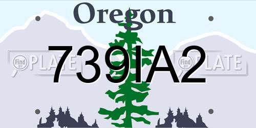 739IA2 Oregon License Plate