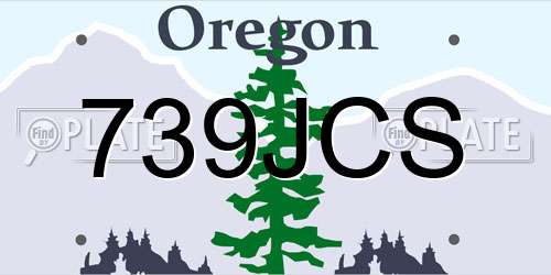 739JCS Oregon License Plate