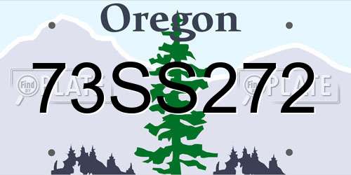 73SS272 Oregon License Plate