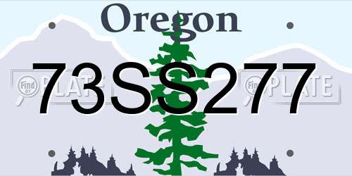 73SS277 Oregon License Plate