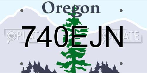 740EJN Oregon License Plate