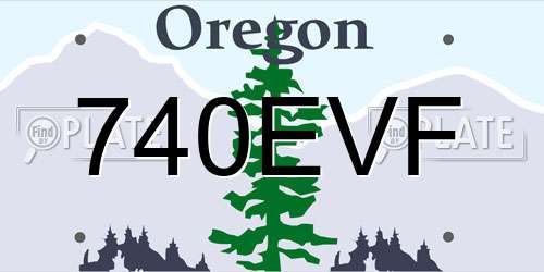 740EVF Oregon License Plate