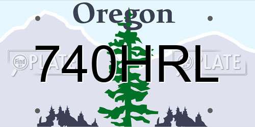 740HRL Oregon License Plate