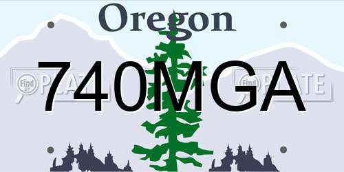 740MGA Oregon License Plate