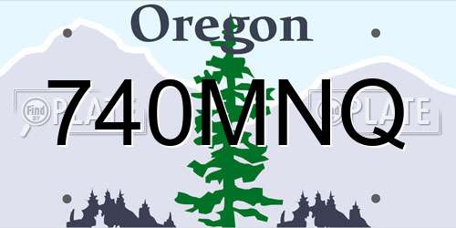 740MNQ Oregon License Plate