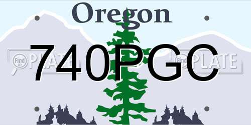 740PGC Oregon License Plate