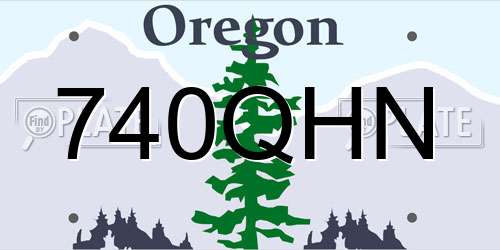 740QHN Oregon License Plate