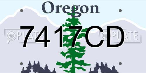 7417CD Oregon License Plate