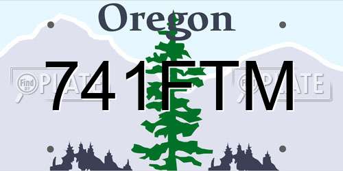 741FTM Oregon License Plate