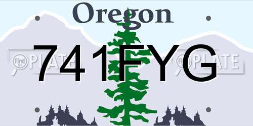 741FYG Oregon License Plate