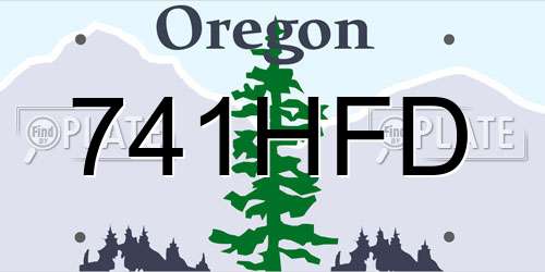 741HFD Oregon License Plate