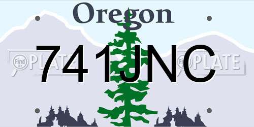 741JNC Oregon License Plate