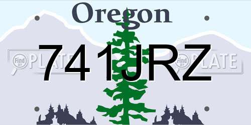 741JRZ Oregon License Plate