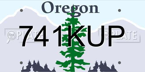 741KUP Oregon License Plate