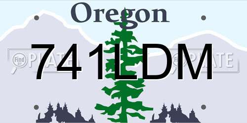 741LDM Oregon License Plate