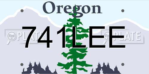 741LEE Oregon License Plate