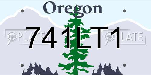 741LT1 Oregon License Plate