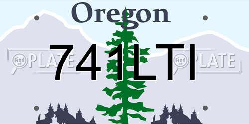 741LTI Oregon License Plate