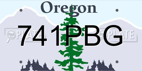 741PBG Oregon License Plate