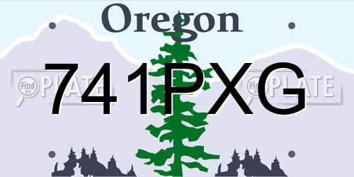 741PXG Oregon License Plate