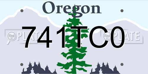 741TC0 Oregon License Plate
