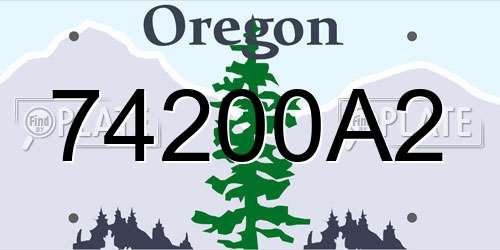 74200A2 Oregon License Plate