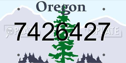 7426427 Oregon License Plate