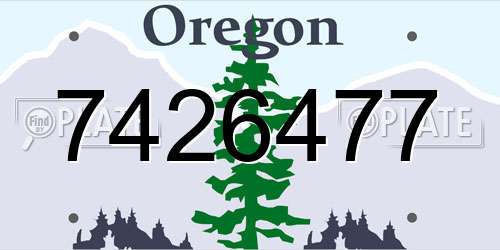 7426477 Oregon License Plate