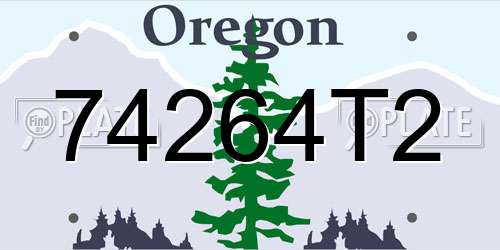 74264T2 Oregon License Plate