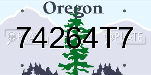 74264T7 Oregon License Plate